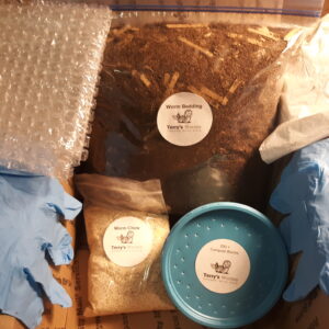Red Wiggler Compost Worm Kit / FREE SHIPPING ) Very Limited